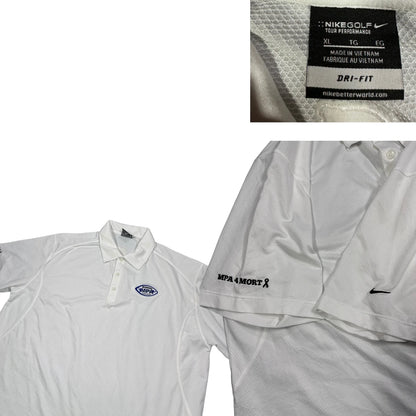 Nike® White Dri-FIT Golf Performance Polo(XL)
