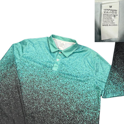 Mint Green Gradient Performance Polo Shirt(M)