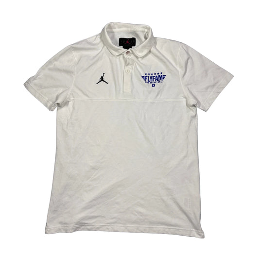 Jordan® White Basketball Polo Shirt(M)