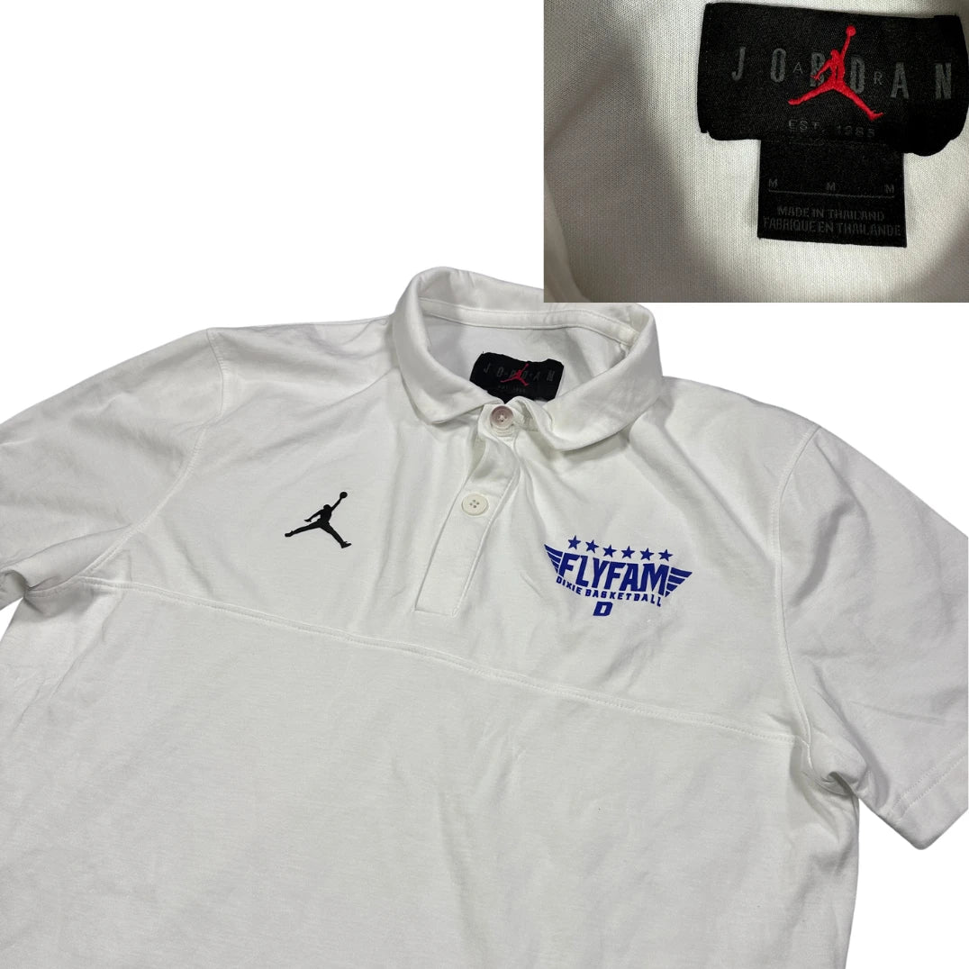 Jordan® White Basketball Polo Shirt(M)