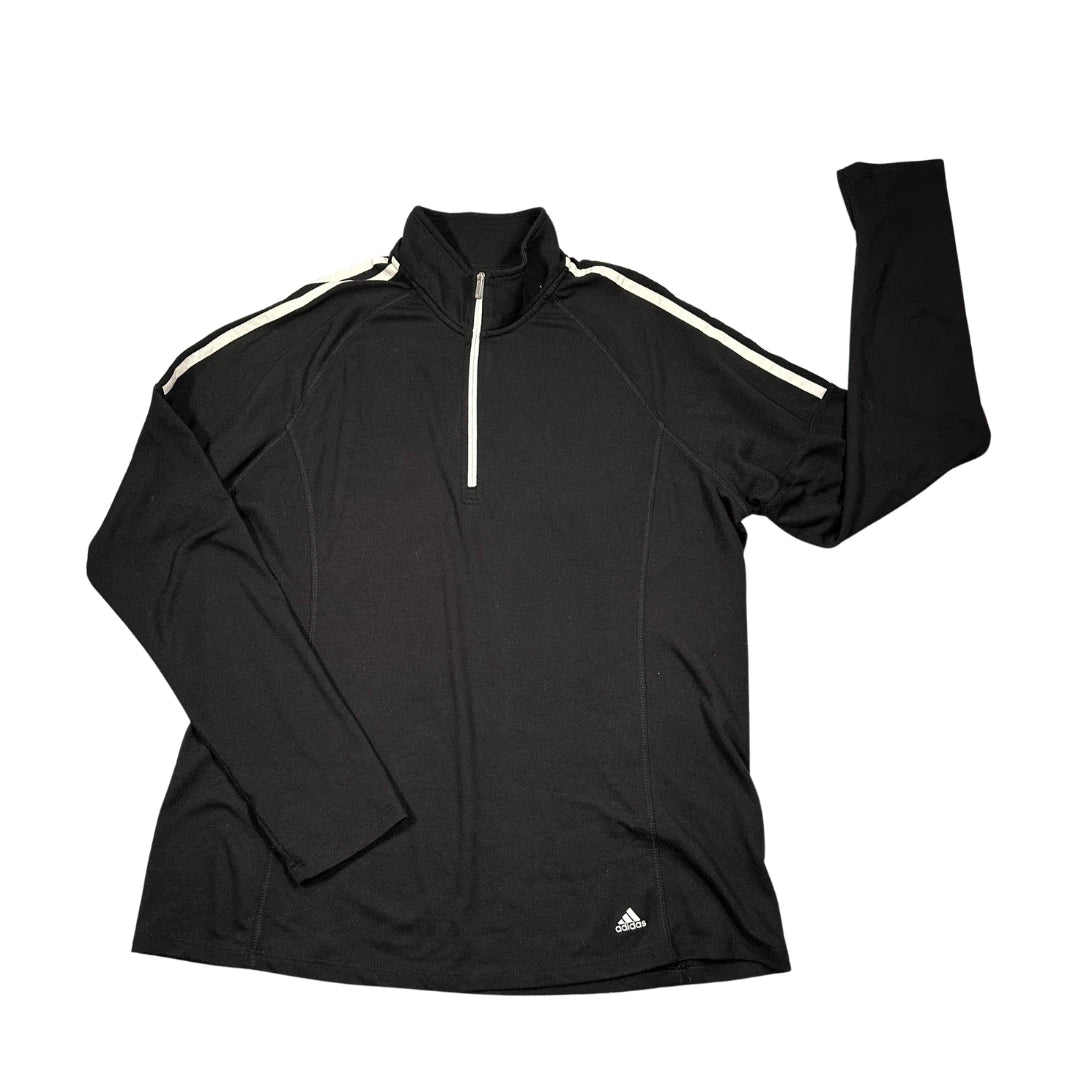 Adidas® Black Golf Quarter Zip Performance Top(L)