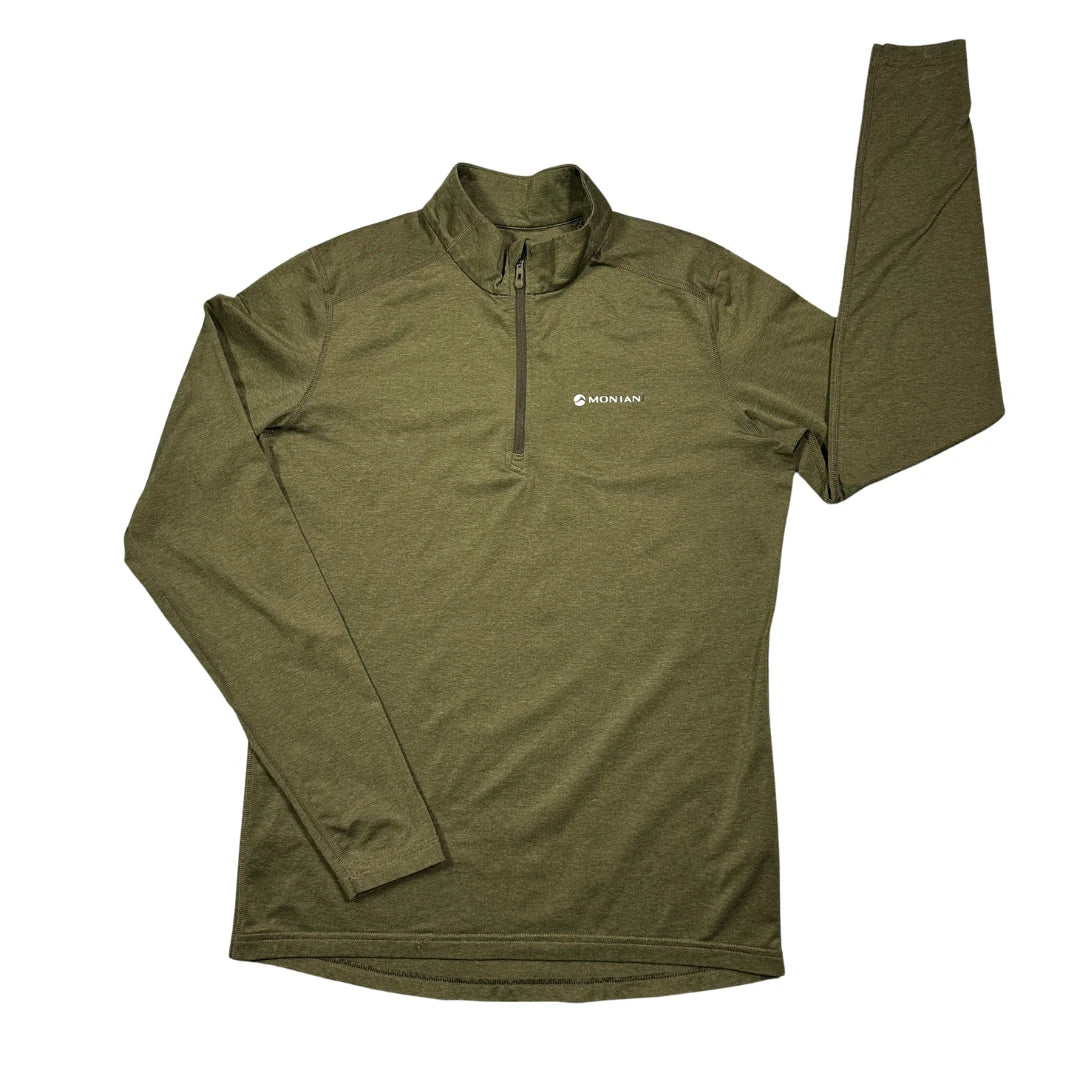 Monian® Olive Green Quarter Zip Performance Top(S)