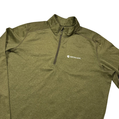 Monian® Olive Green Quarter Zip Performance Top(S)