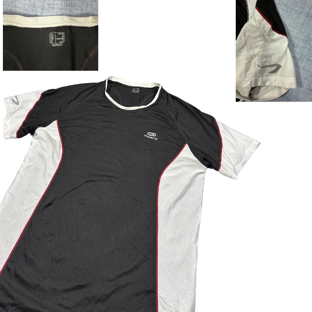 Kalenji® Black & White Running Performance T-Shirt(L)
