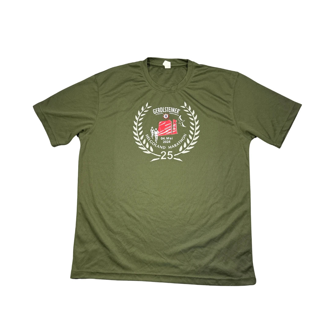 Just Cool® Olive Green Marathon Graphic Performance T-Shirt(XL)