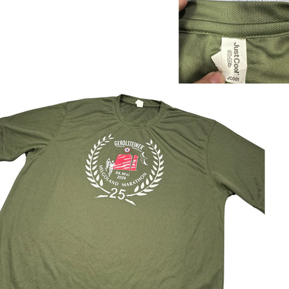 Just Cool® Olive Green Marathon Graphic Performance T-Shirt(XL)