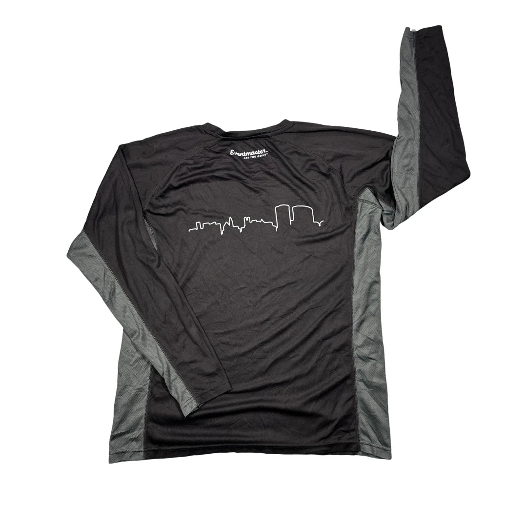 Roly® Black Performance Long Sleeve Sports T-Shirt(L)