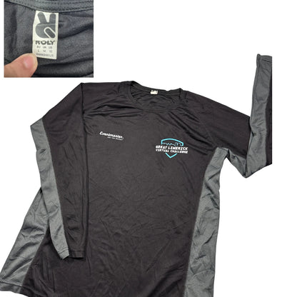 Roly® Black Performance Long Sleeve Sports T-Shirt(L)