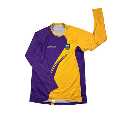 Purple & Yellow Athletic Long Sleeve Sports Jersey(S)