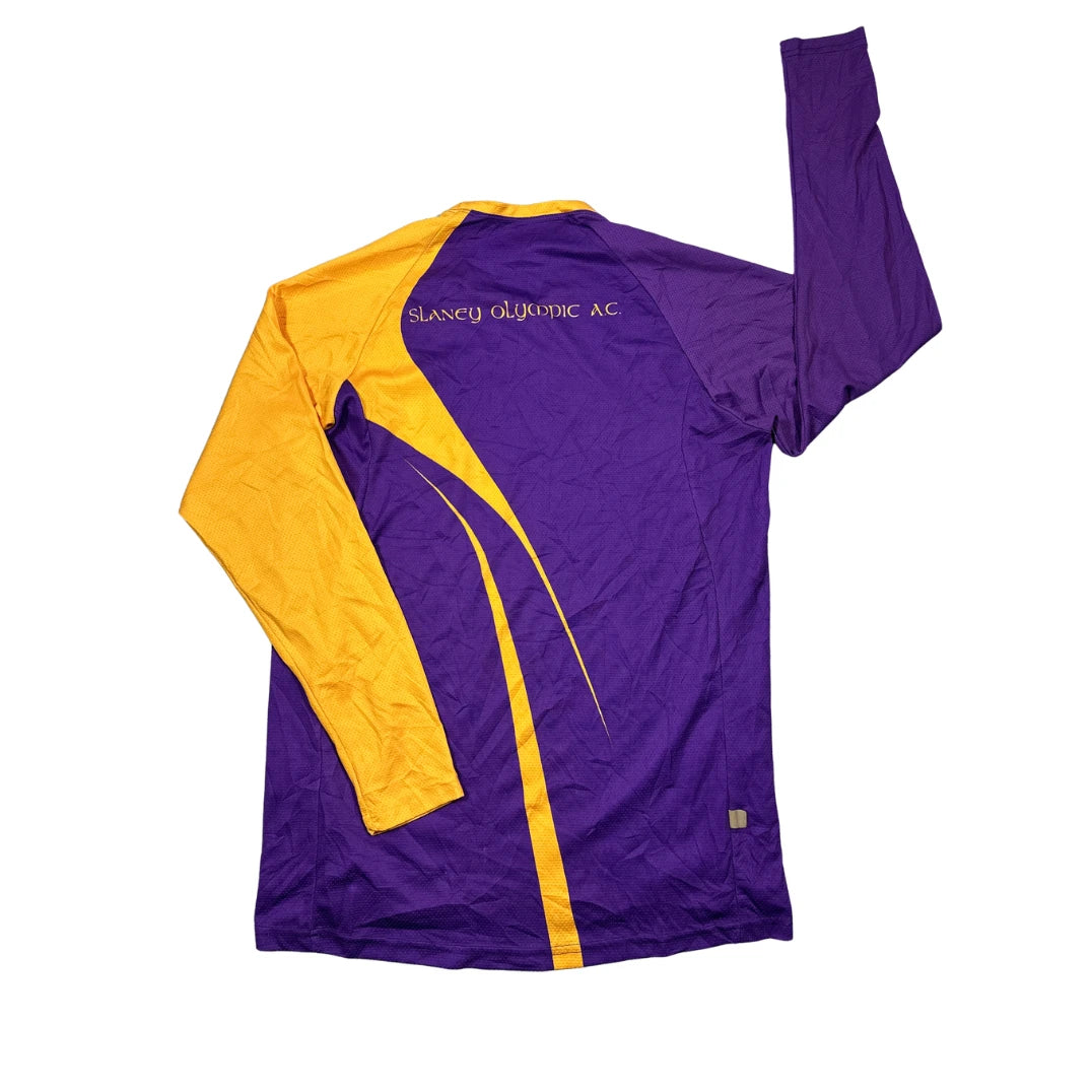 Purple & Yellow Athletic Long Sleeve Sports Jersey(S)