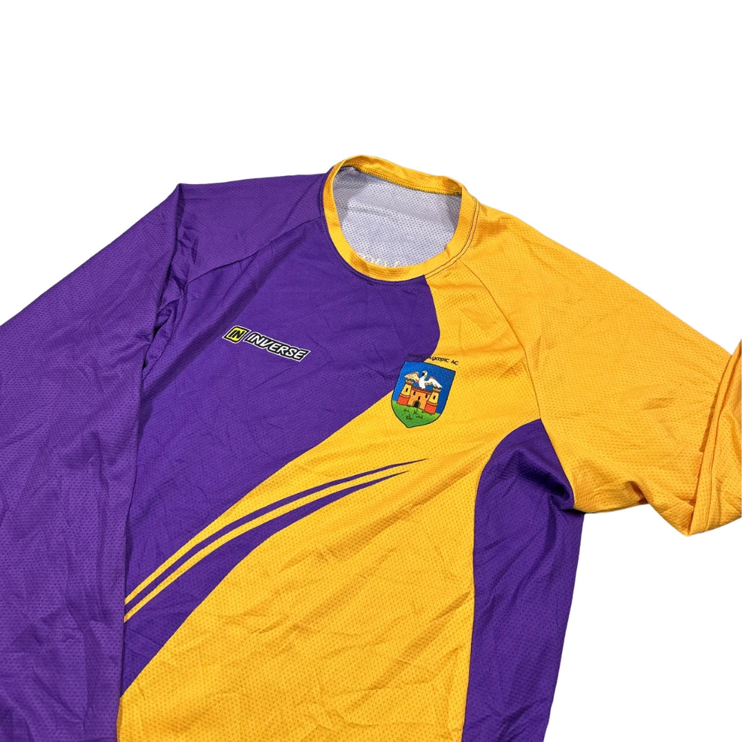 Purple & Yellow Athletic Long Sleeve Sports Jersey(S)