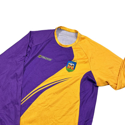 Purple & Yellow Athletic Long Sleeve Sports Jersey(S)