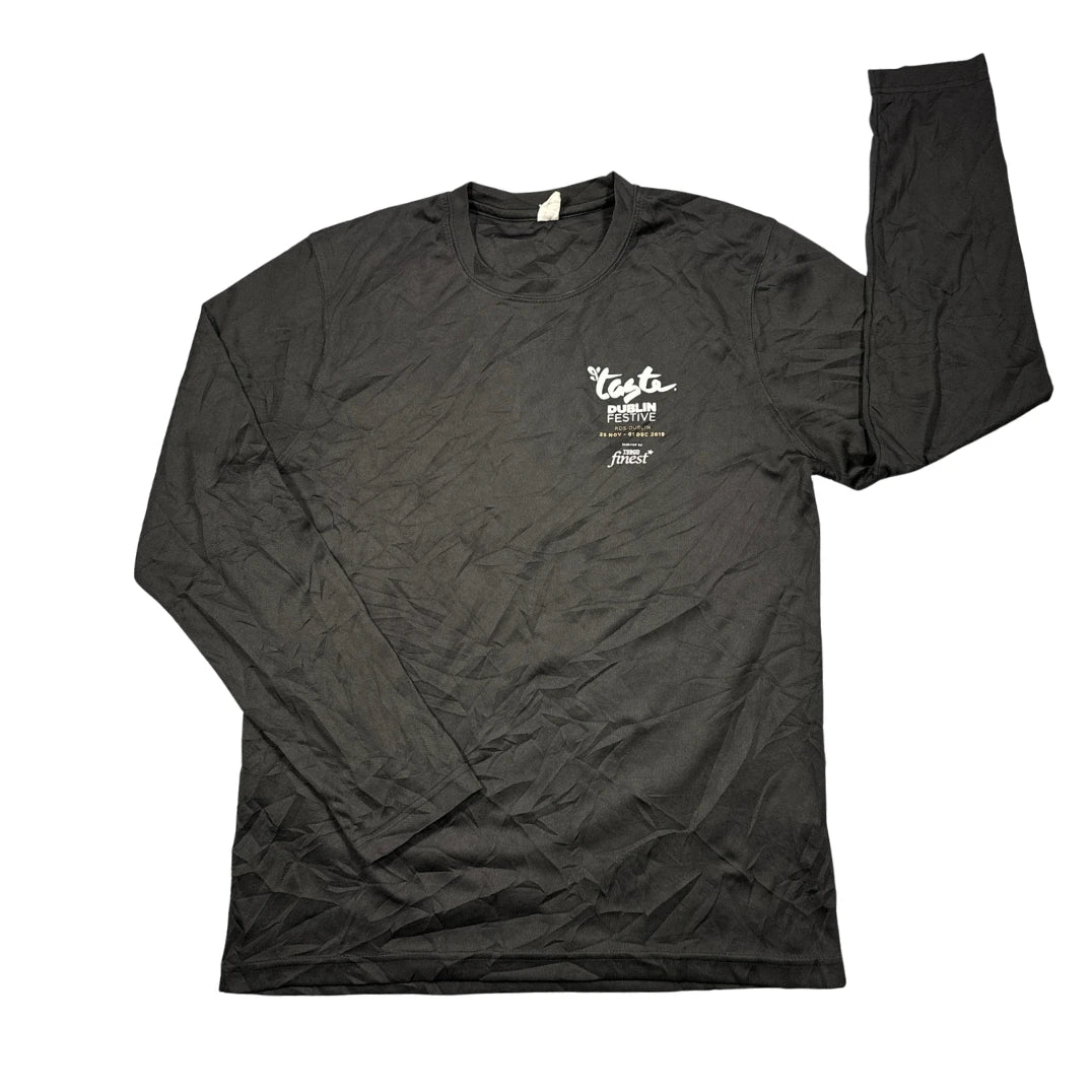 Just Cool® Black Graphic Performance Long Sleeve T-Shirt(M)