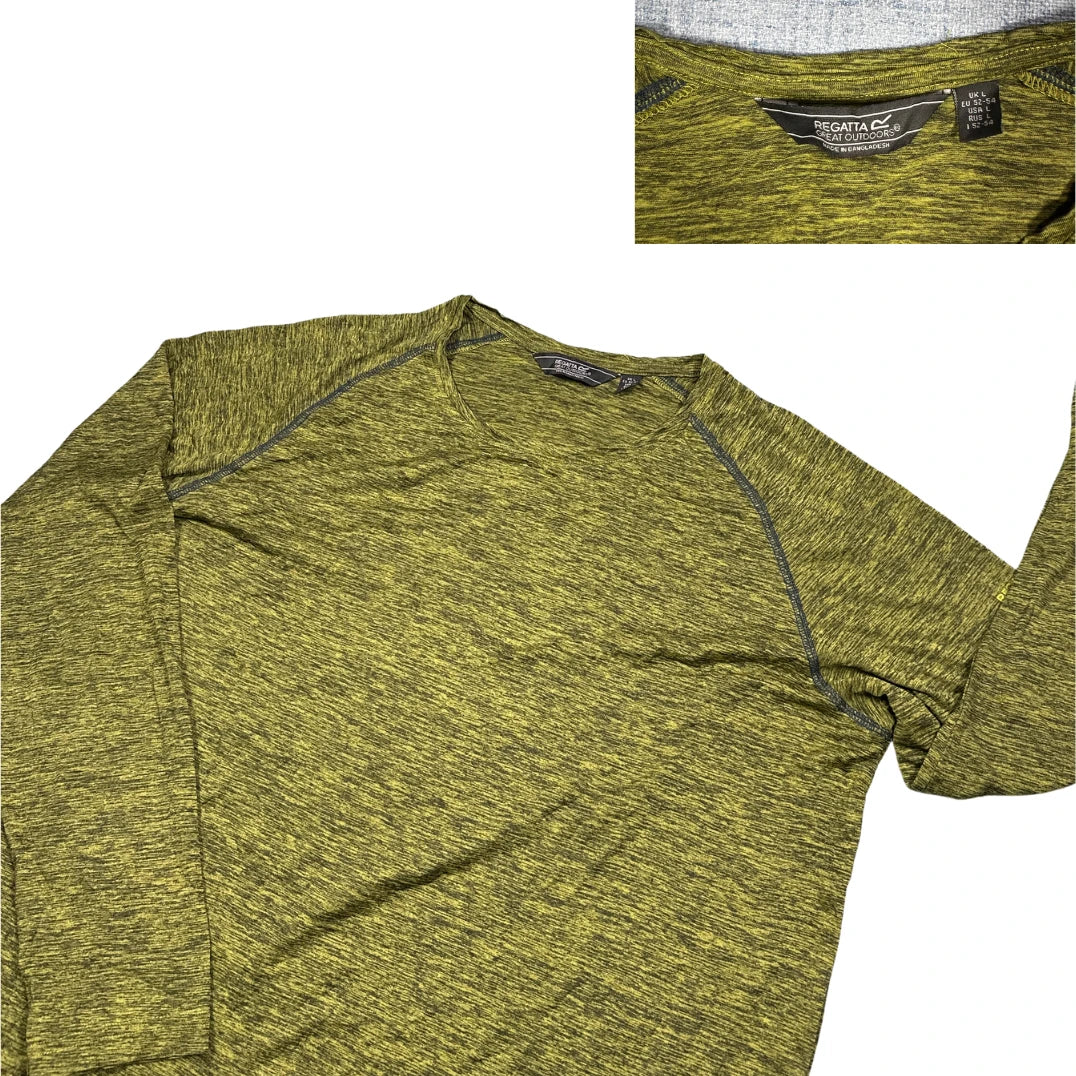 Regatta® Olive Green Performance Long Sleeve T-Shirt(L)