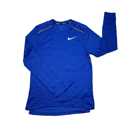 Nike® Blue Dri-FIT Running Long Sleeve T-Shirt(S)