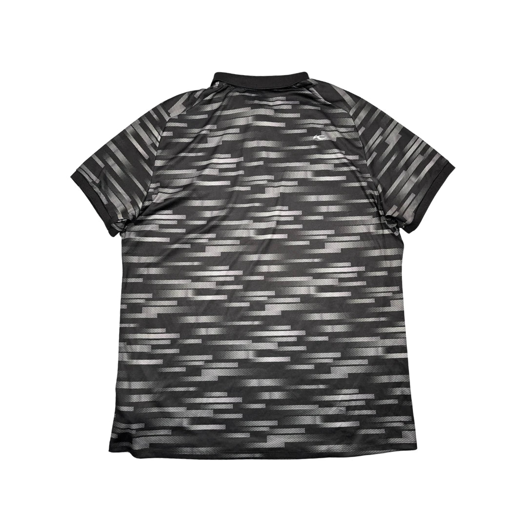 KJUS® Black Patterned Performance Polo Shirt(XL)