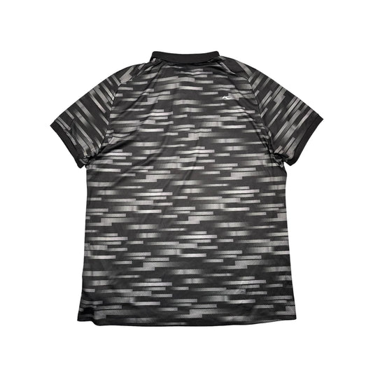 KJUS® Black Patterned Performance Polo Shirt(XL)