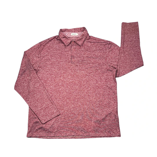Clearlove® Maroon Melange Long Sleeve Polo Shirt(XL)