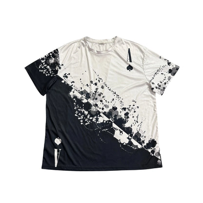 Black & White Graphic Casual T-Shirt(XL)