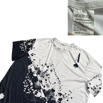 Black & White Graphic Casual T-Shirt(XL)