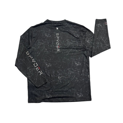 Spyder® Black Rash Guard Performance T-Shirt(M)