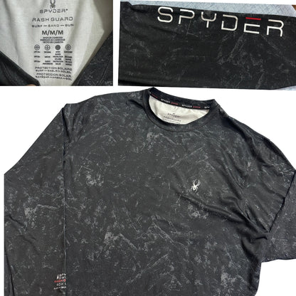 Spyder® Black Rash Guard Performance T-Shirt(M)