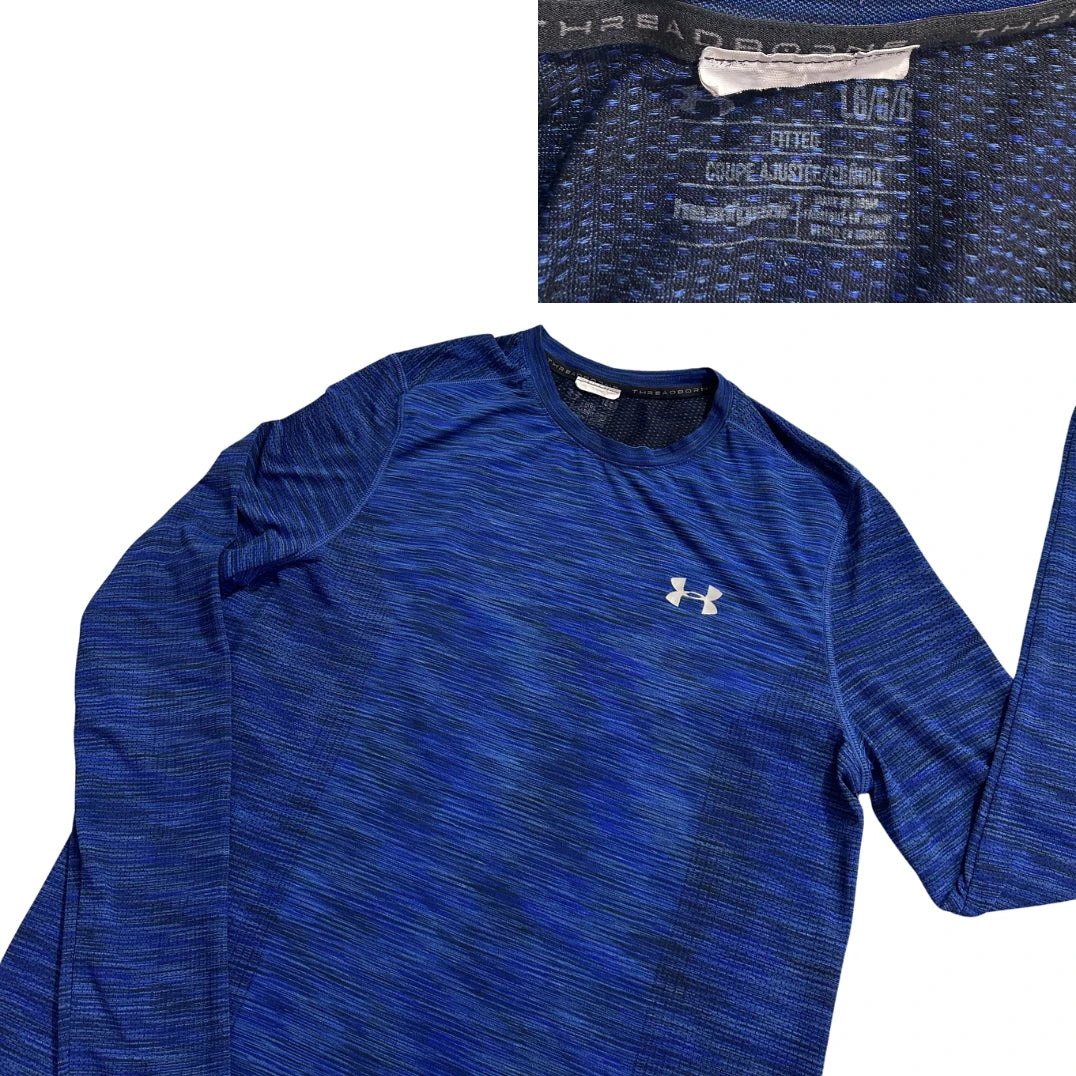 Under Armour® Blue Threadborne Performance T-Shirt(L)
