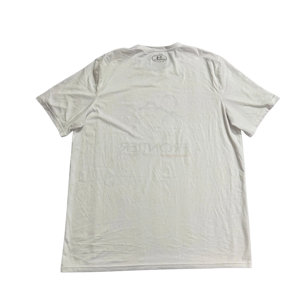 Under Armour® White HeatGear Graphic Performance T-Shirt(L)