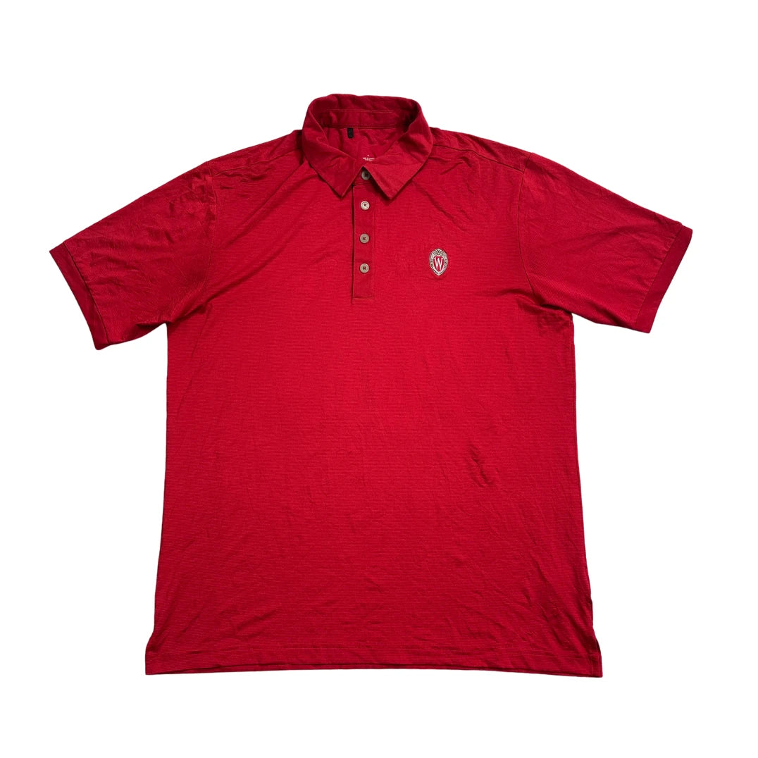 Adidas® Red Performance Polo Shirt(L)