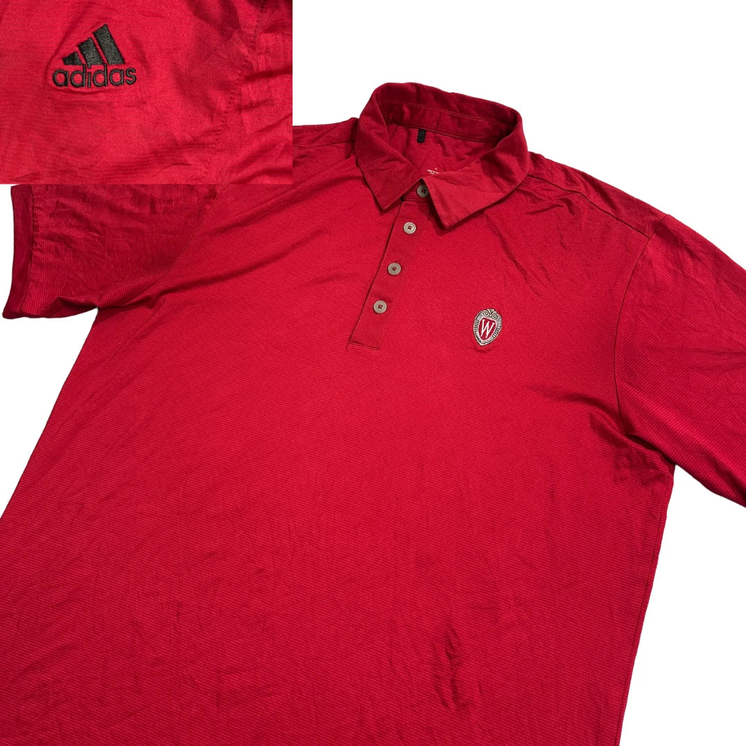 Adidas® Red Performance Polo Shirt(L)