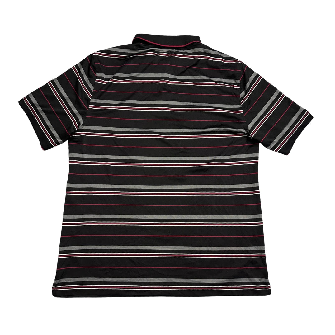 Greg Norman® Black Striped Performance Polo Shirt(XL)