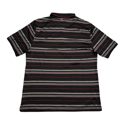 Greg Norman® Black Striped Performance Polo Shirt(XL)