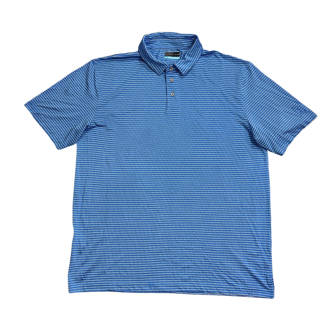 PGA TOUR® Blue Striped Performance Polo Shirt(XL)