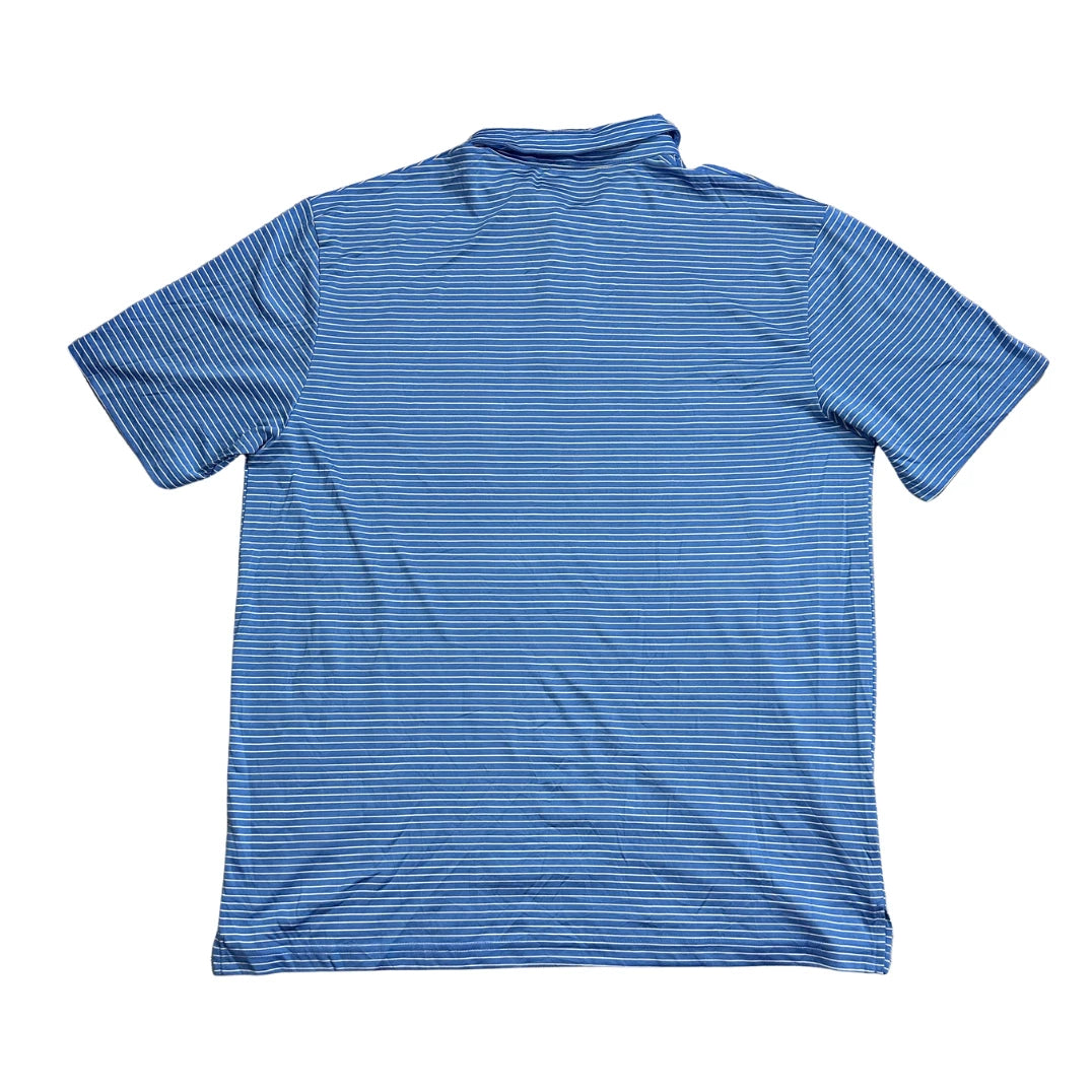 PGA TOUR® Blue Striped Performance Polo Shirt(XL)