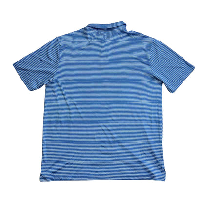 PGA TOUR® Blue Striped Performance Polo Shirt(XL)