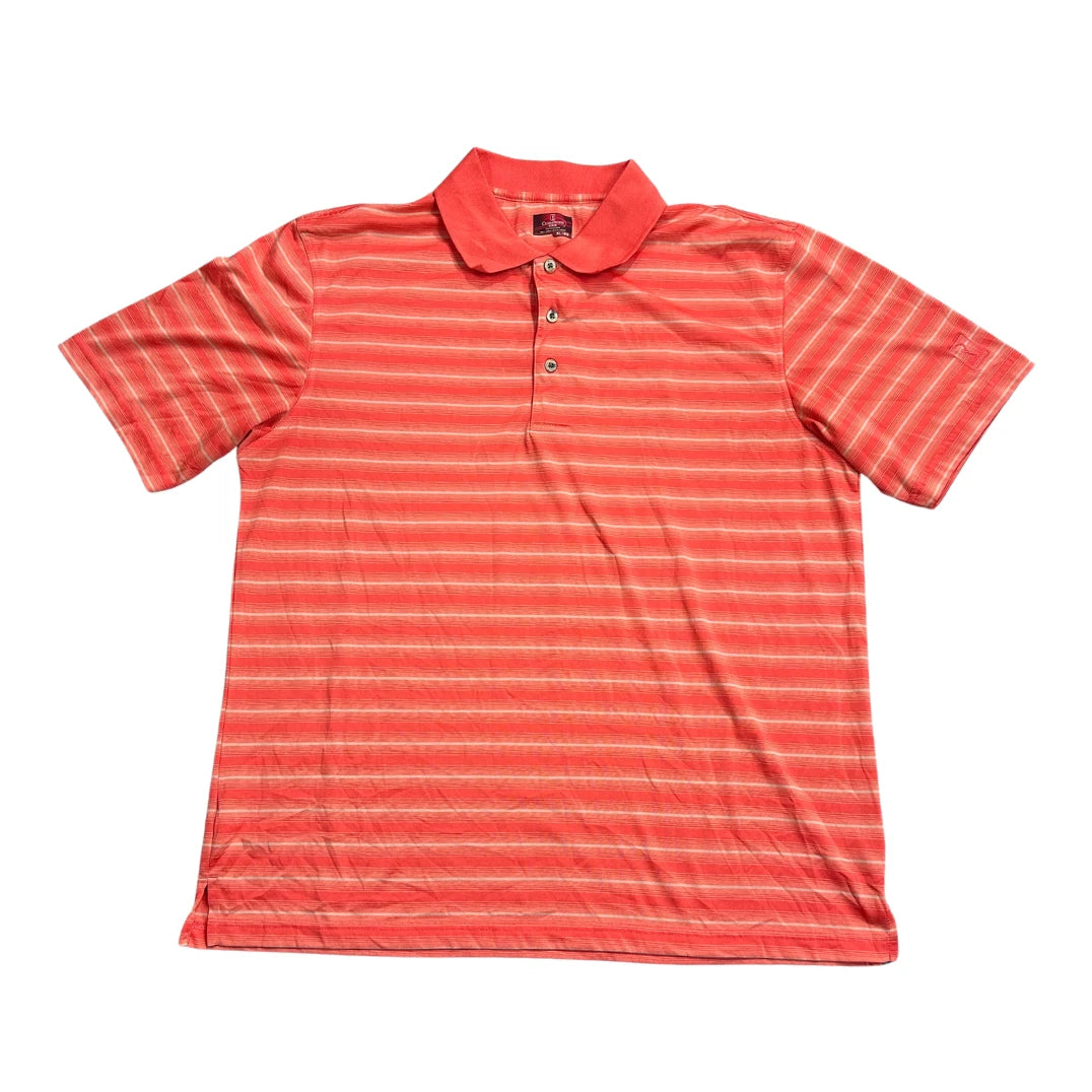 Champions Tour® Coral Striped Performance Polo Shirt(XL)