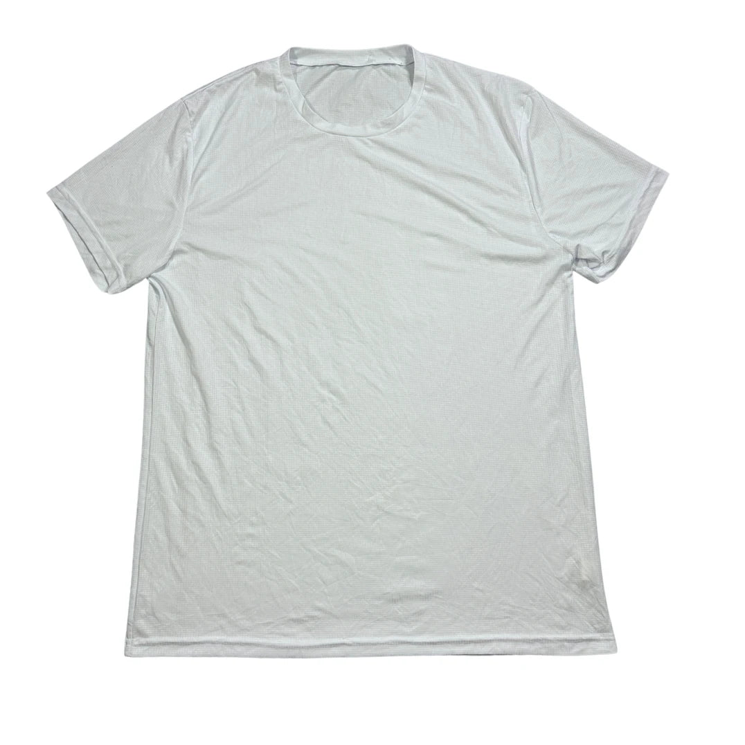 White Textured Performance T-Shirt(L)