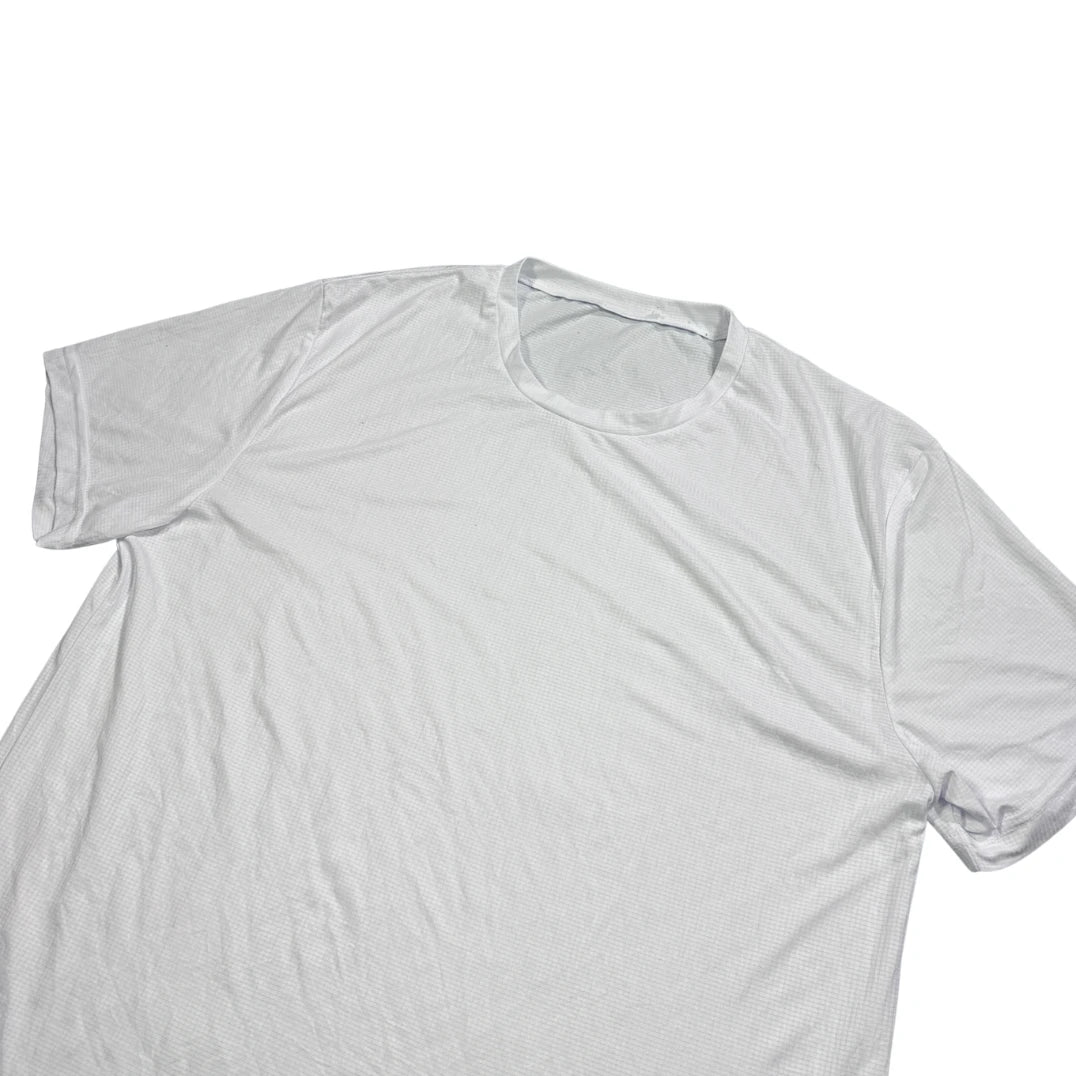 White Textured Performance T-Shirt(L)