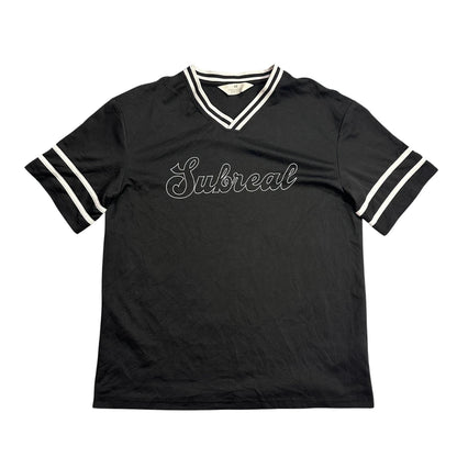 H&M® Black Varsity Graphic V-Neck T-Shirt(S)