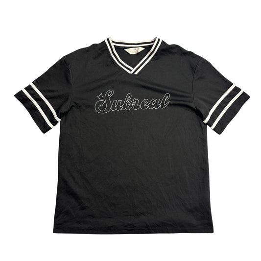 H&M® Black Varsity Graphic V-Neck T-Shirt(S)