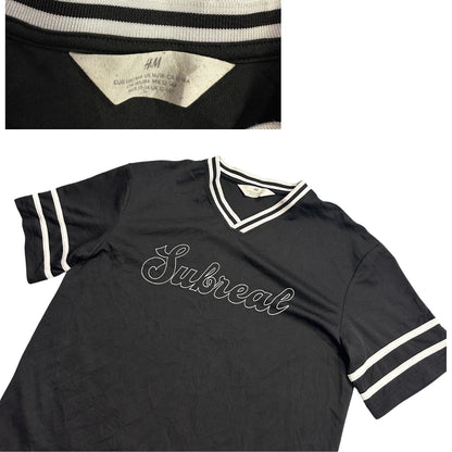 H&M® Black Varsity Graphic V-Neck T-Shirt(S)