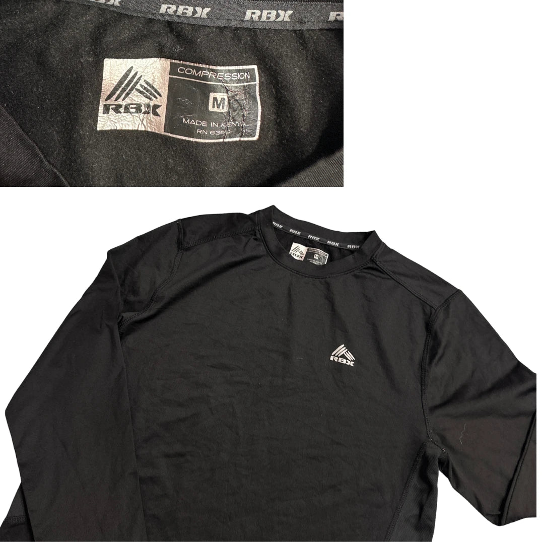 RBX® Black Compression Long Sleeve Performance T-Shirt(M)