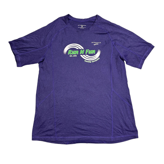 Brooks® Purple Running Performance T-Shirt(L)