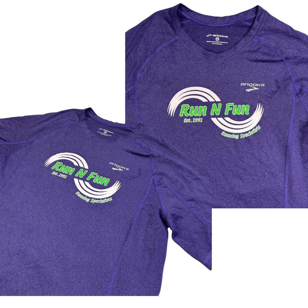 Brooks® Purple Running Performance T-Shirt(L)