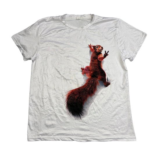 White Graphic Casual T-Shirt(M)