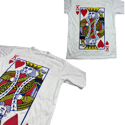 White Graphic Casual T-Shirt(M)