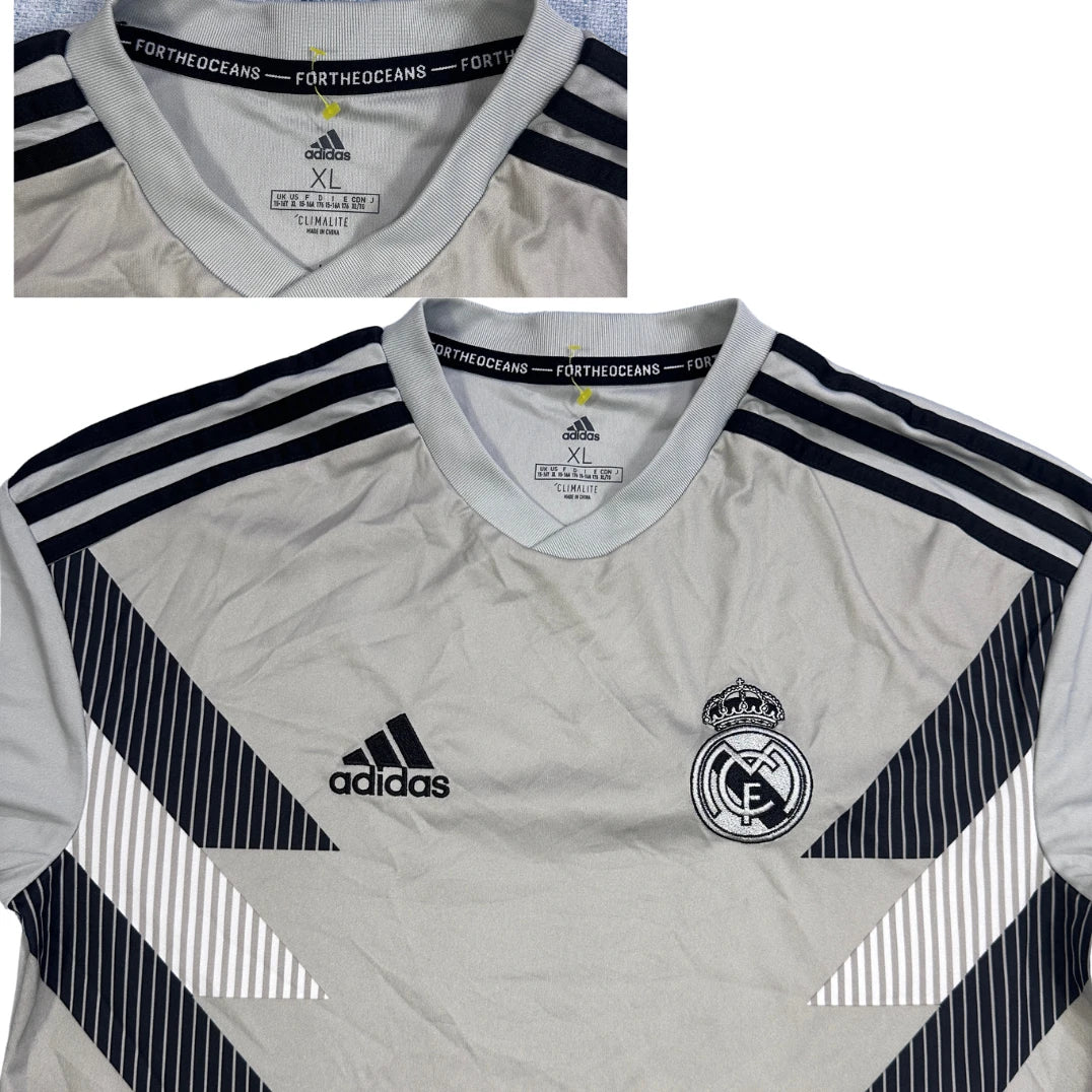 Adidas® Grey Real Madrid Sports Training Jersey(S)