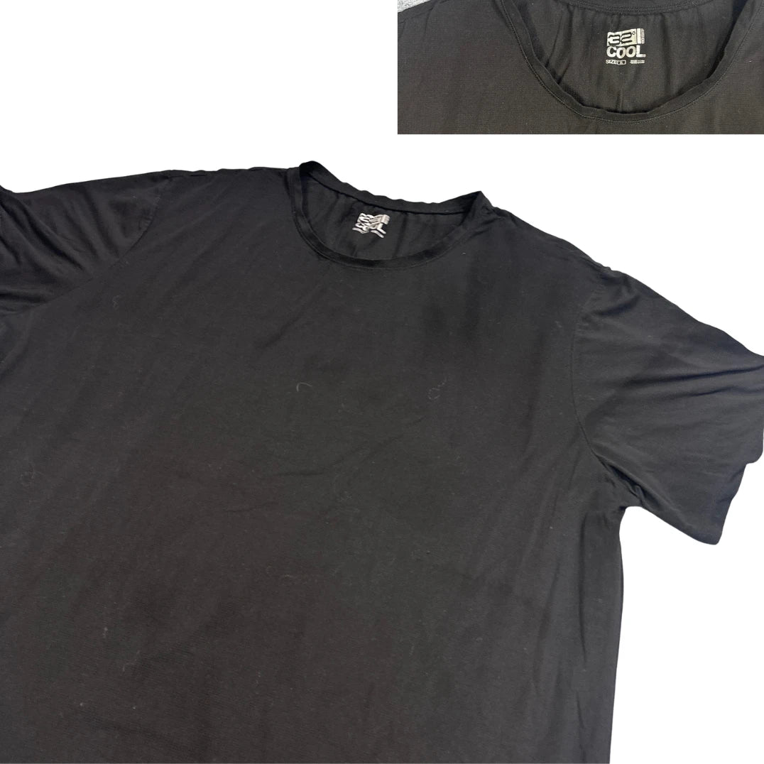 32 Cool® Black Basic Crew Neck T-Shirt(XL)