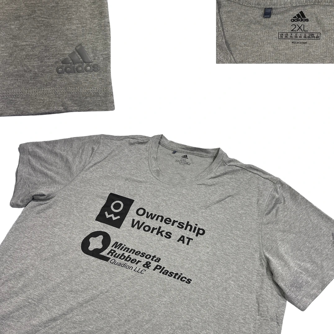 Adidas® Grey Graphic Athletic T-Shirt(2XL)