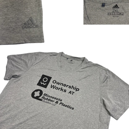 Adidas® Grey Graphic Athletic T-Shirt(2XL)